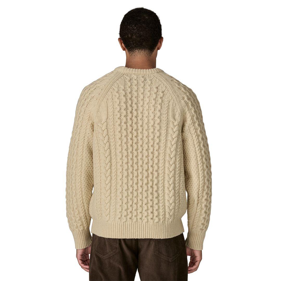 Recycled Wool-Blend Cable-Knit Crewneck Sweater | Patagonia for sale