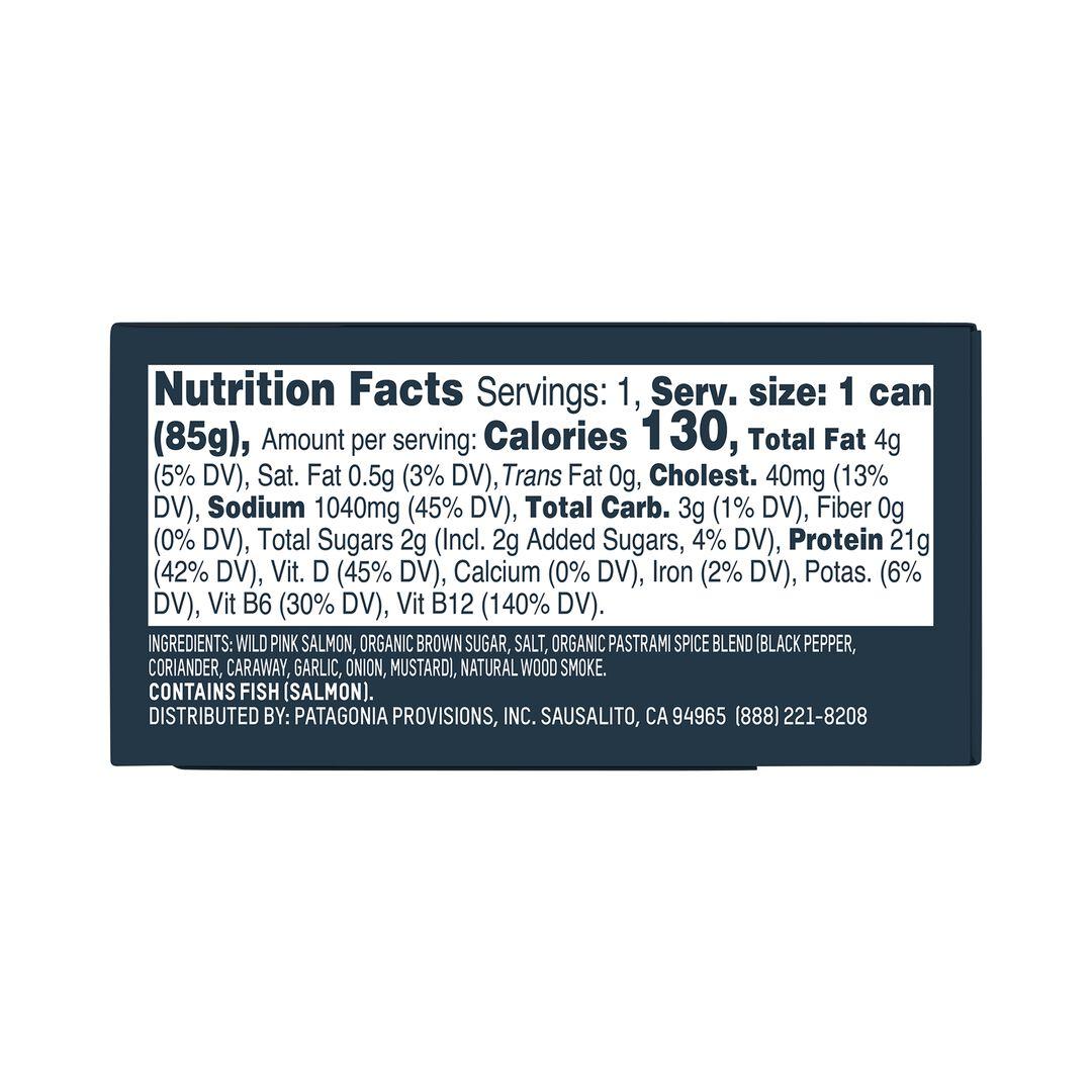 Provisions Canned Smoked Wild Pink Salmon with Pastrami Spice | Patagonia on sale